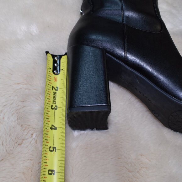 Kelly & Katie Freyna Tall Black Square Toe Knee High Boots Size 9 - Picture 9 of 16
